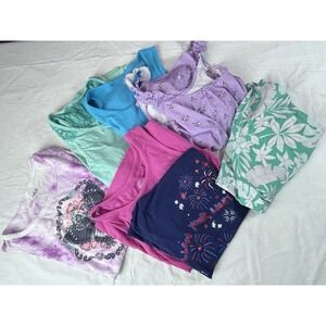 Girls Summer Tops Lot x7 Sz 14/16 Tanks And A Romper
